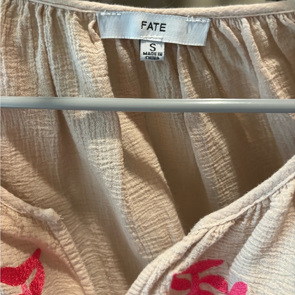 Neon Pink and Orange Embroidered Blouse - Picture 5 of 5